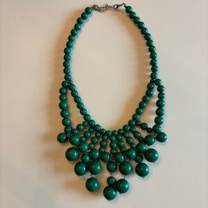 Charming Charlies Kelly green beaded necklace